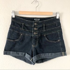 Mossimo Dark Blue Denim Cuffed Shorts Size 8